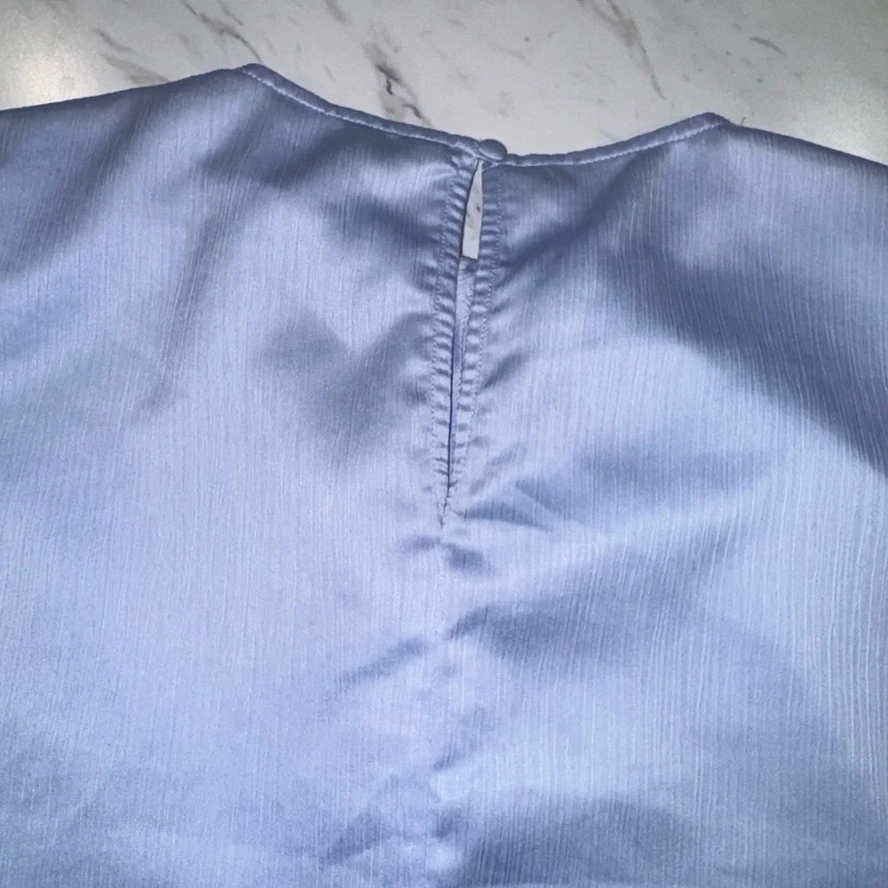 Nine West Light Blue Satin Top - Picture 5 of 10